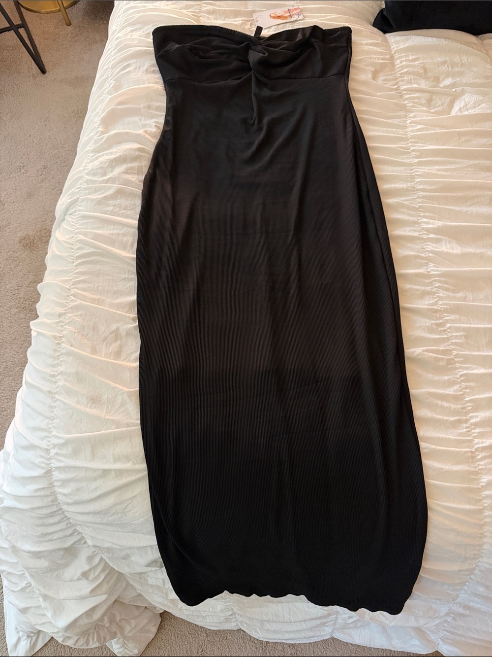 Amazon Black Strapless Maxi Dress